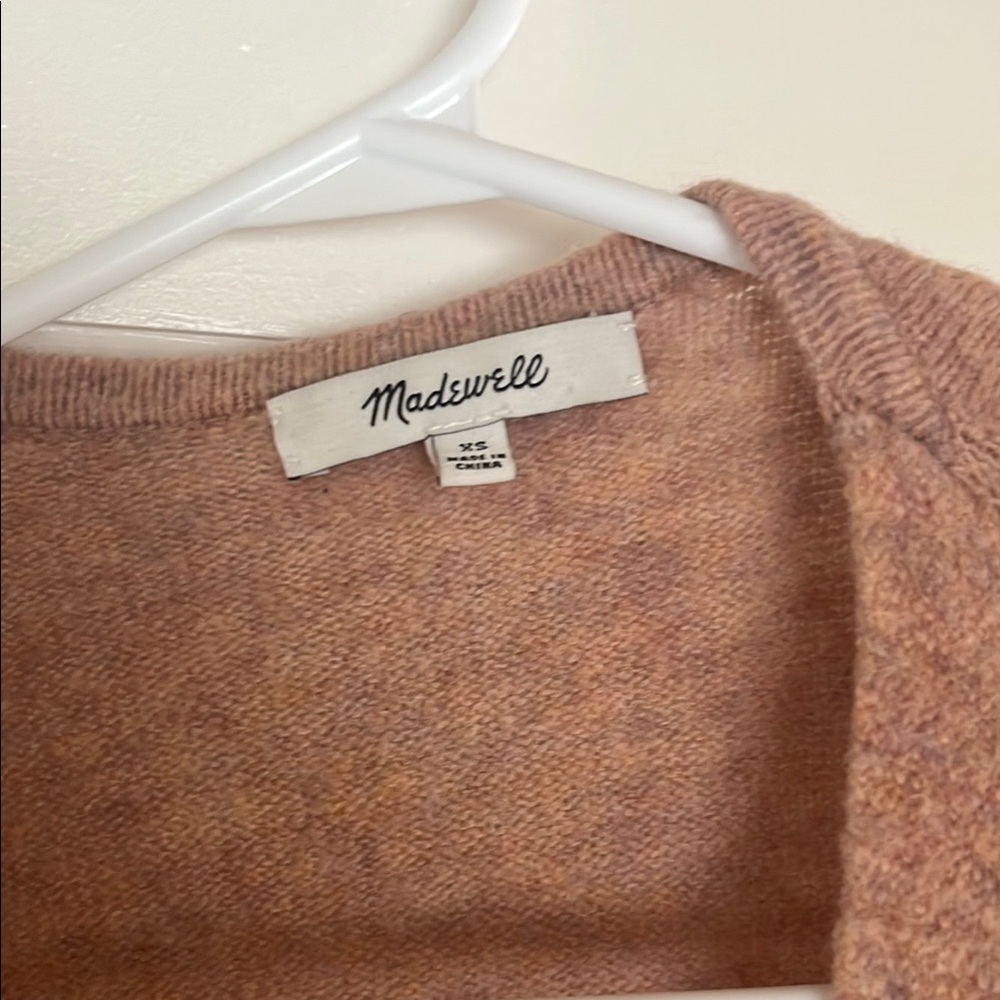 Madewell Tan Knit Cardigan Sweater